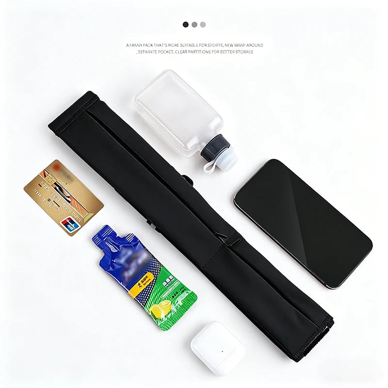 Men Women RunningWaterproof Running Waist Belt with Water Bottle Pocket Lightweight Fanny Pack Phone Pouch for Workout Jogging