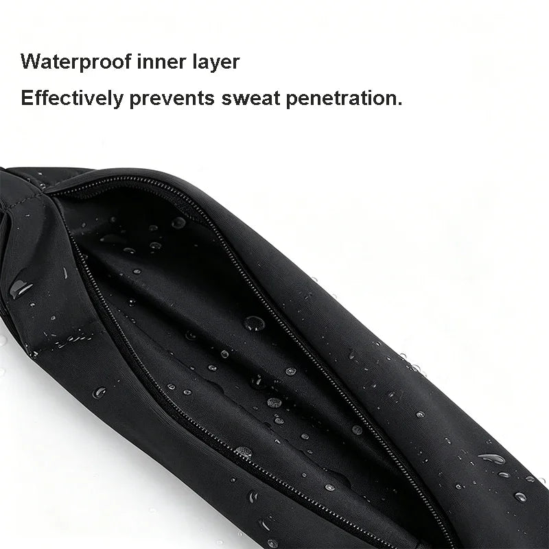 Men Women RunningWaterproof Running Waist Belt with Water Bottle Pocket Lightweight Fanny Pack Phone Pouch for Workout Jogging