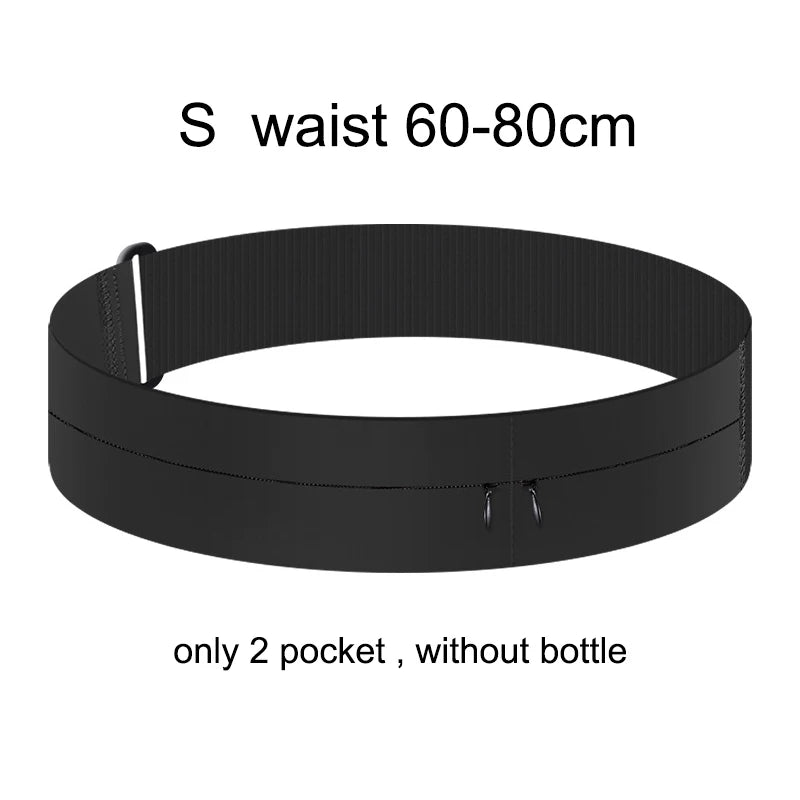 Men Women RunningWaterproof Running Waist Belt with Water Bottle Pocket Lightweight Fanny Pack Phone Pouch for Workout Jogging
