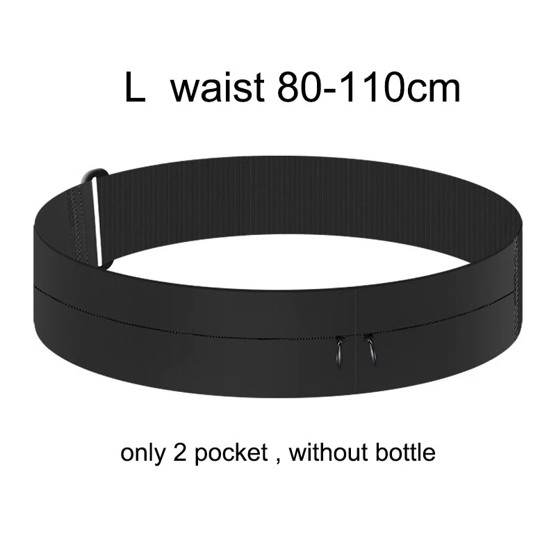 Men Women RunningWaterproof Running Waist Belt with Water Bottle Pocket Lightweight Fanny Pack Phone Pouch for Workout Jogging